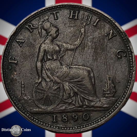 Great Britain 1890 Farthing 1/4d GB4283