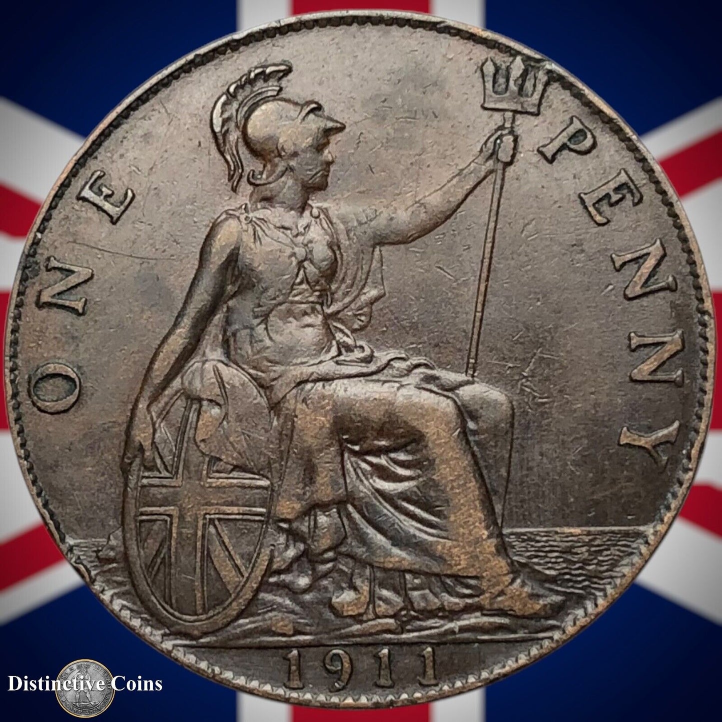 Great Britain 1911 Penny 1d GB6740