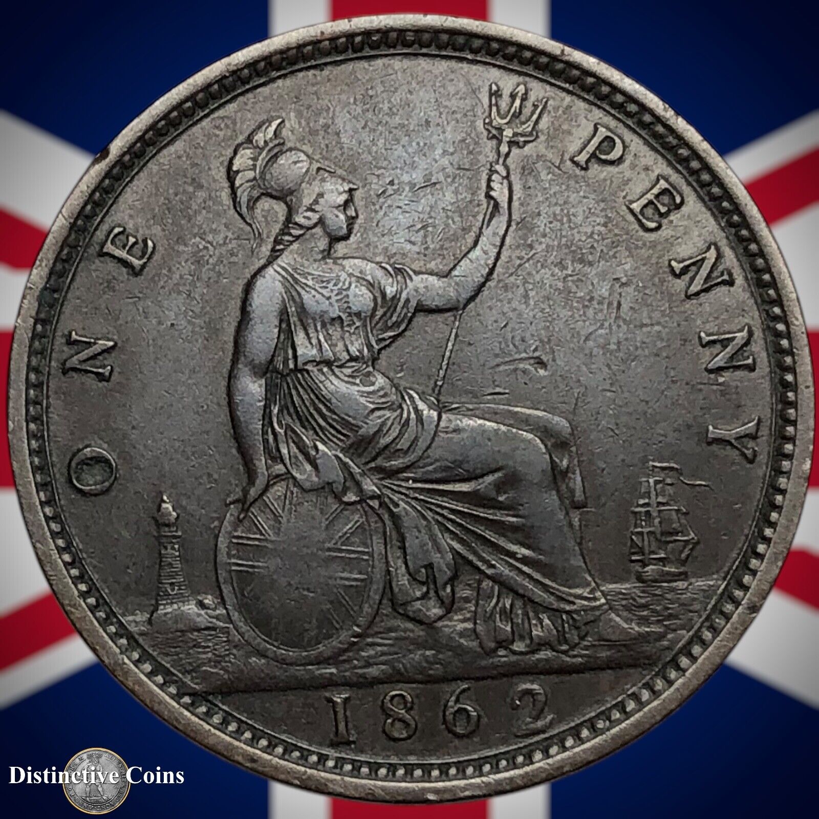 Great Britain 1862 Penny 1d GB6209