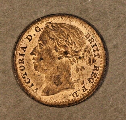 1881 Great Britain 1/3 Farthing, Red Brown Colors  Nice