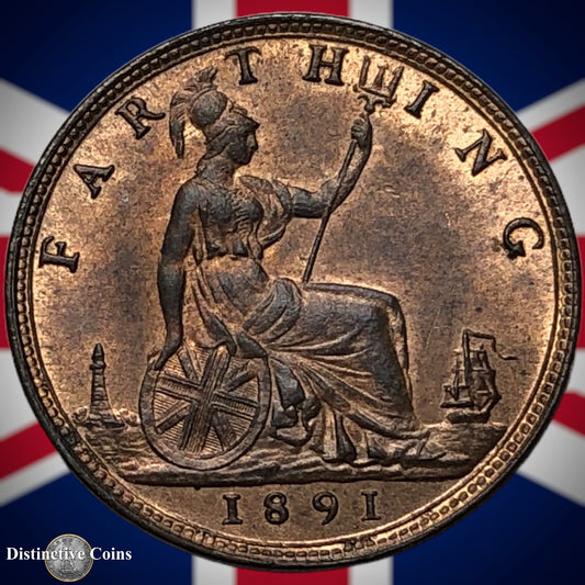 Great Britain 1891 Farthing 1/4d GB4319