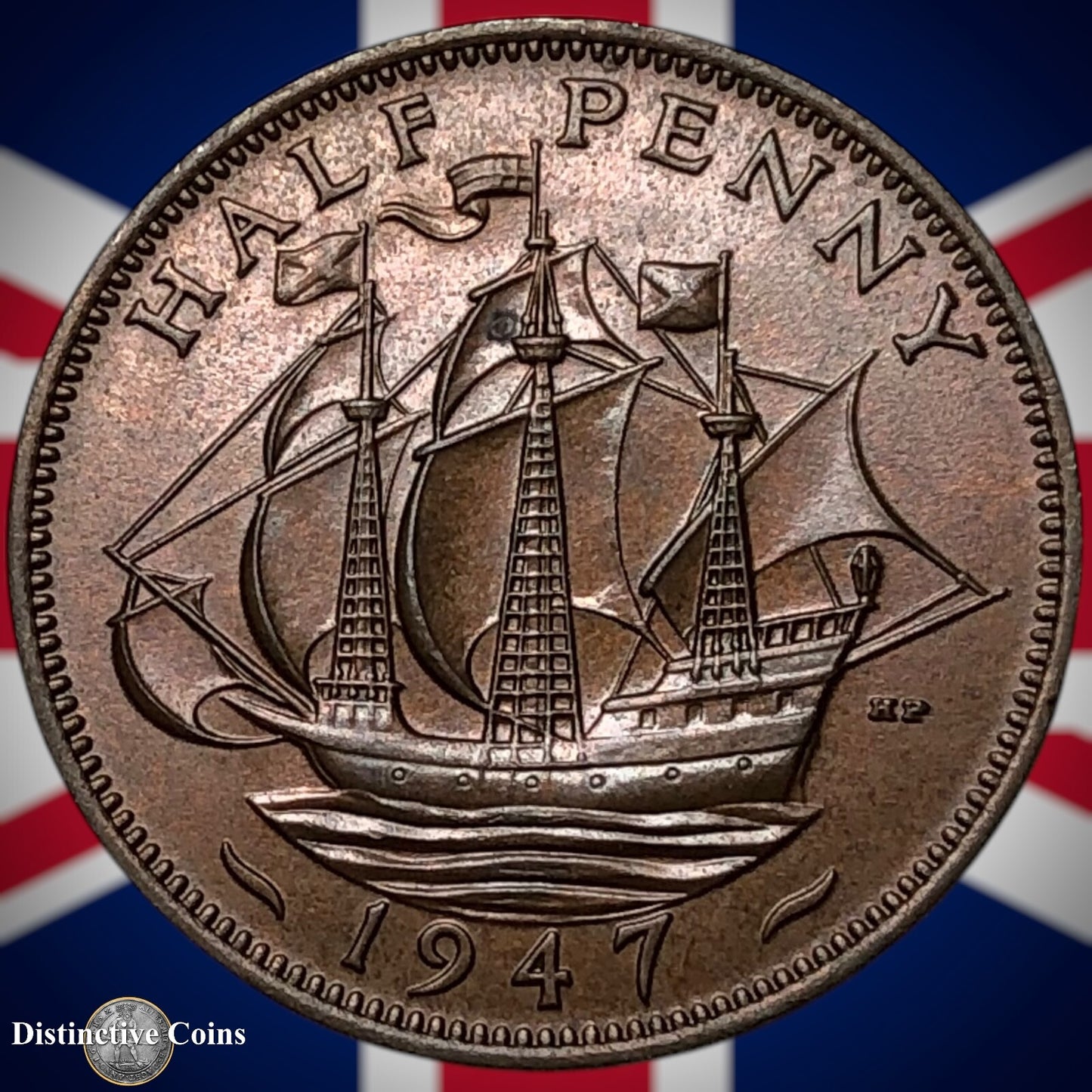 Great Britain 1947 Half Penny 1/2d GB6046