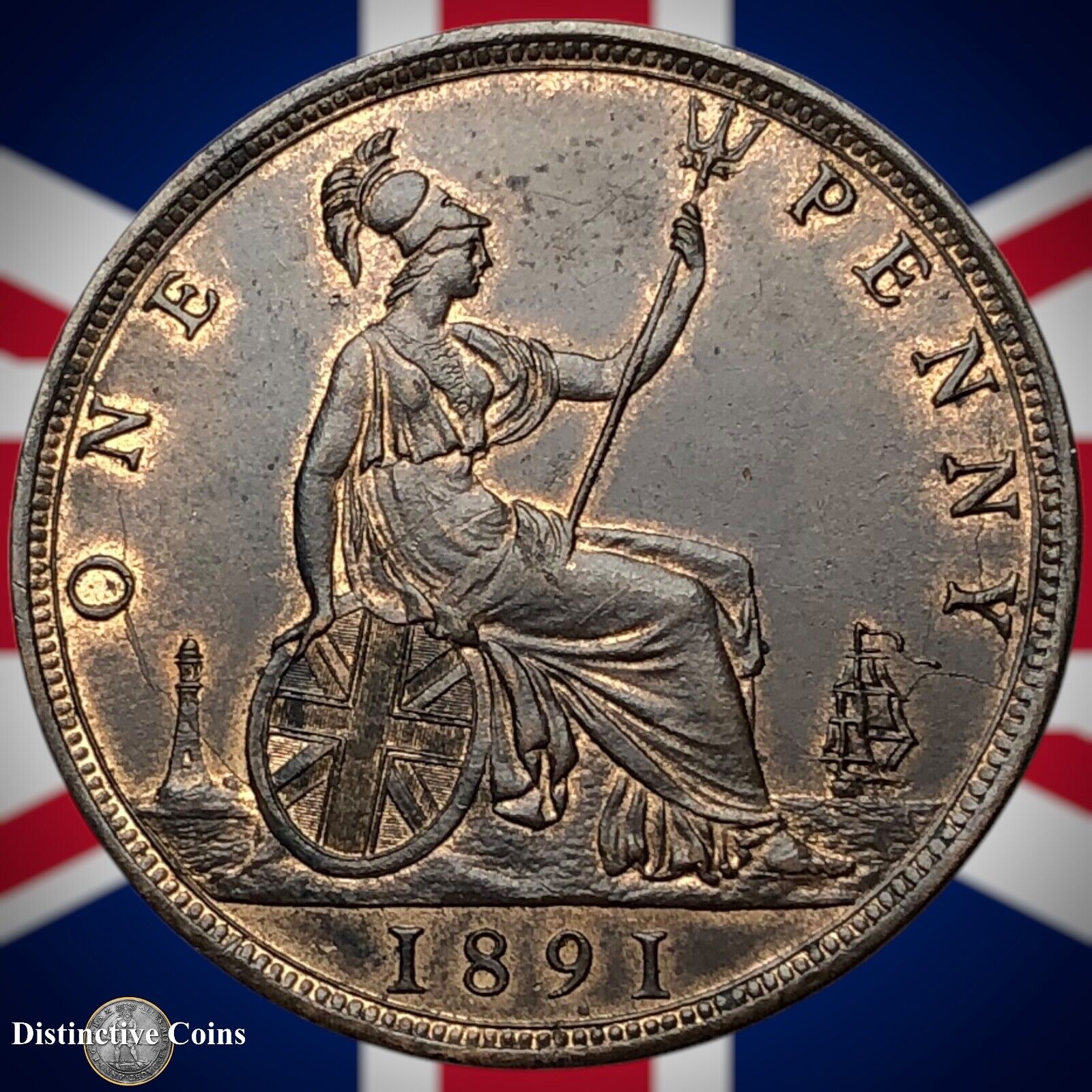 Great Britain 1891 Penny 1d GB6538