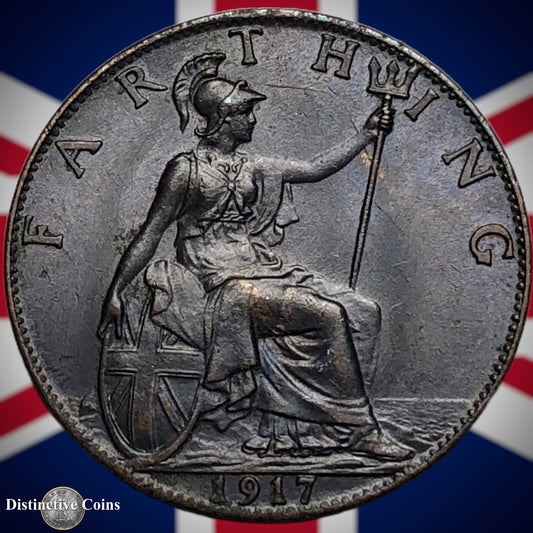 Great Britain 1917 Farthing 1/4d GB4688