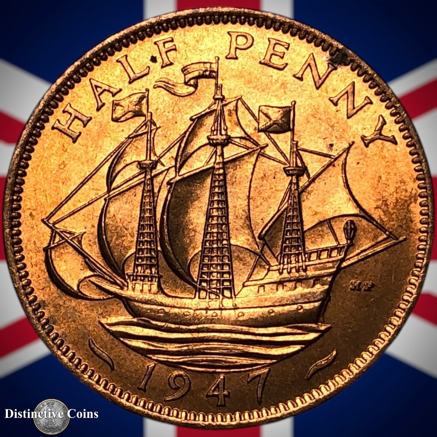 Great Britain 1947 Half Penny 1/2d GB6054