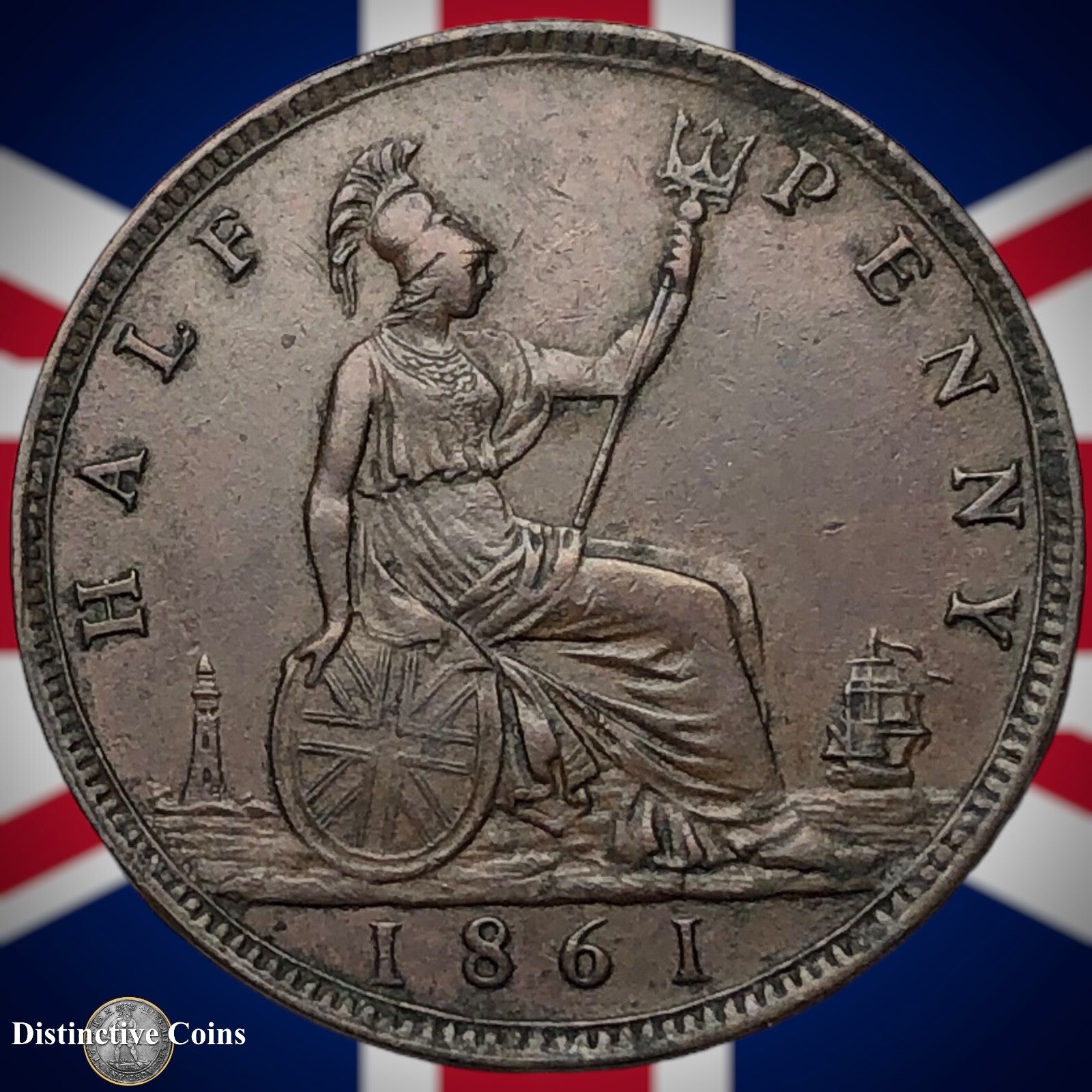Great Britain 1861 Half Penny 1/2d GB5382