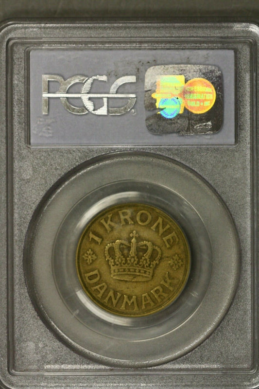Denmark Krone 1924  PCGS VF25  KEY DATE !!! S105