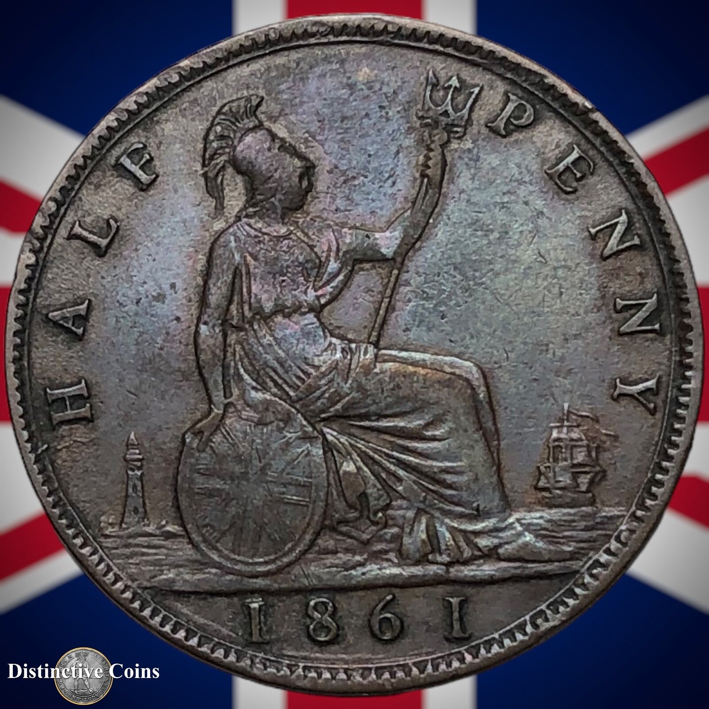 Great Britain 1861 Half Penny 1/2d GB5364