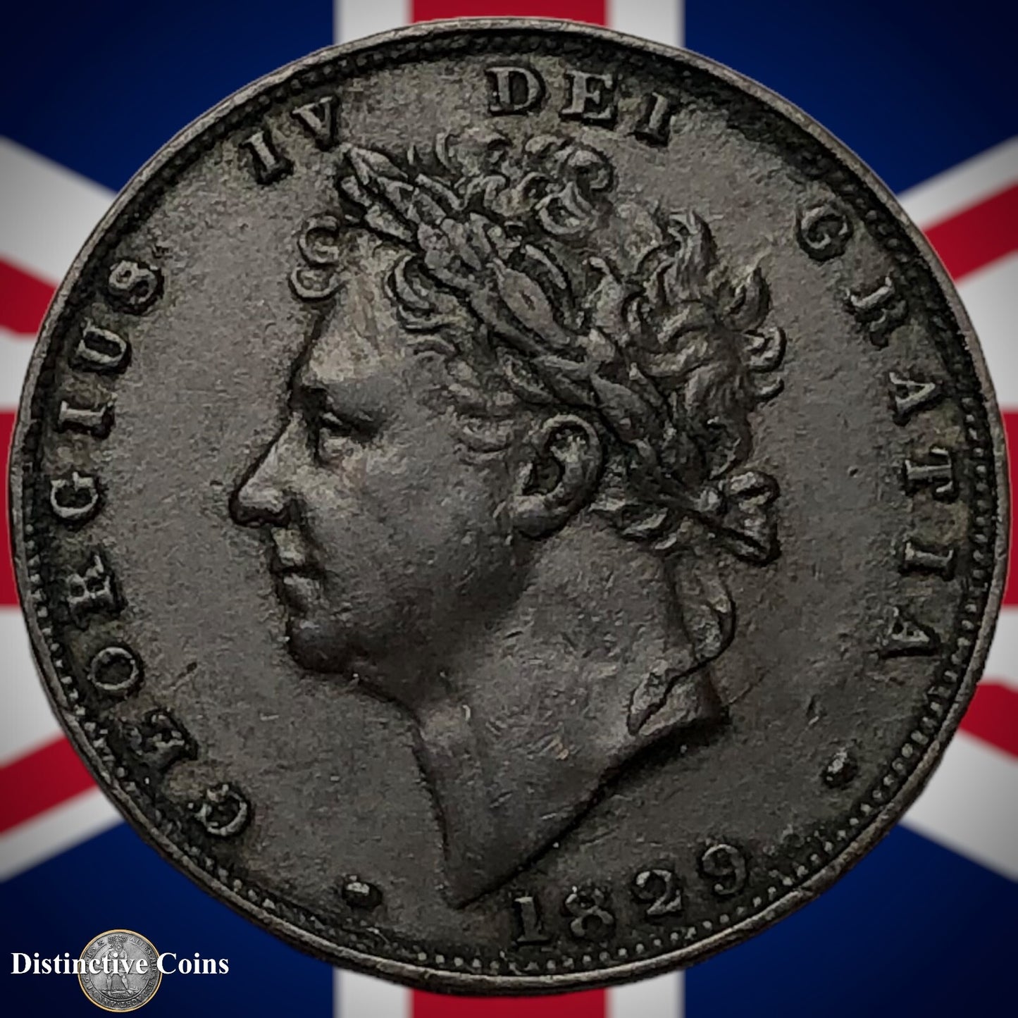 Great Britain 1829 Farthing 1/4d GB3341