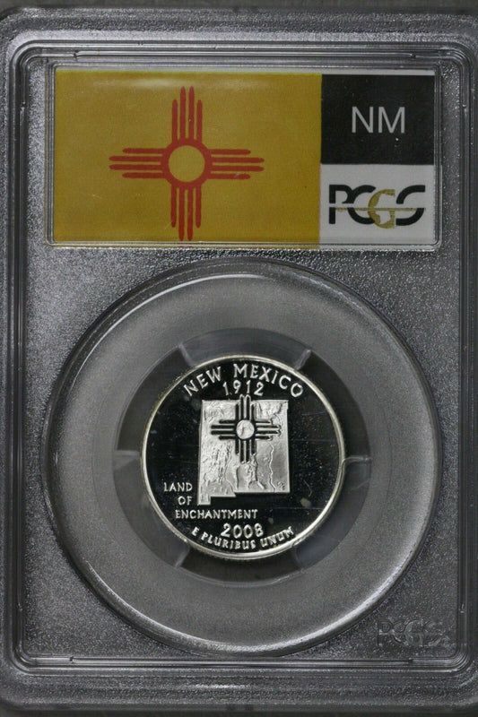 US 2008S Silver New Mexico State Quarter PCGS PR69 DCAM  S494