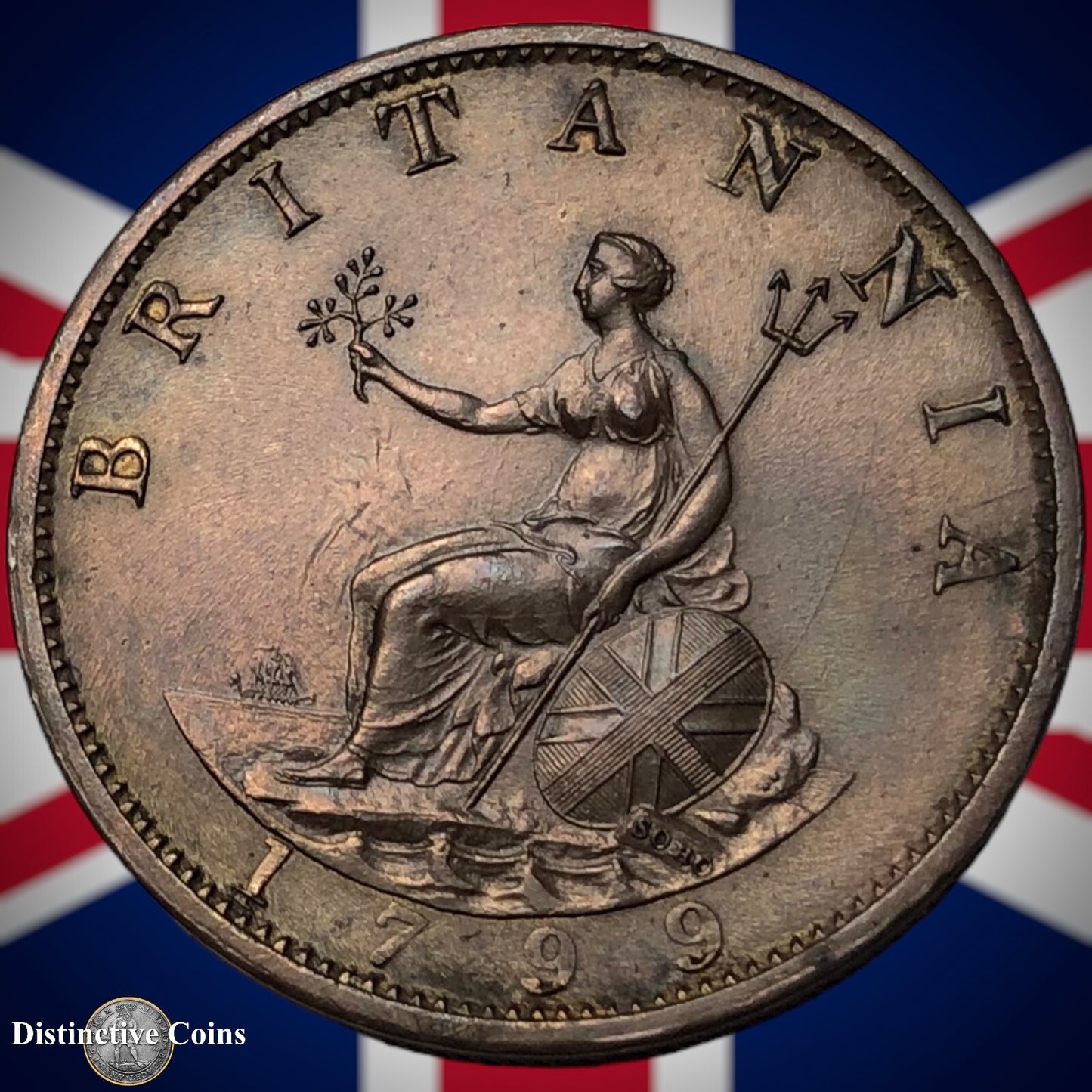 Great Britain 1799 Half Penny 1/2d GB5135