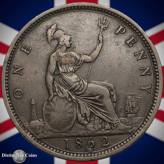 Great Britain 1862 Penny 1d GB6206