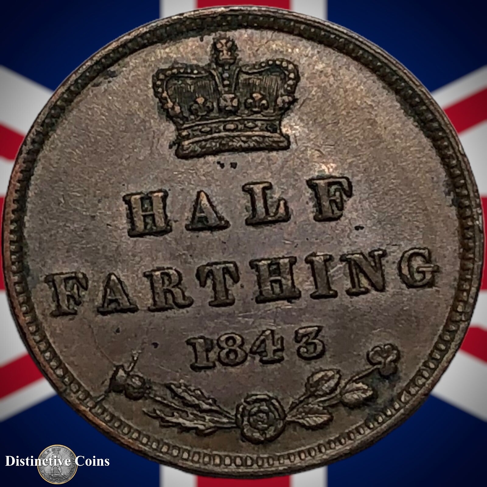 Great Britain 1843 Half Farthing 1/2 Penny GB3065