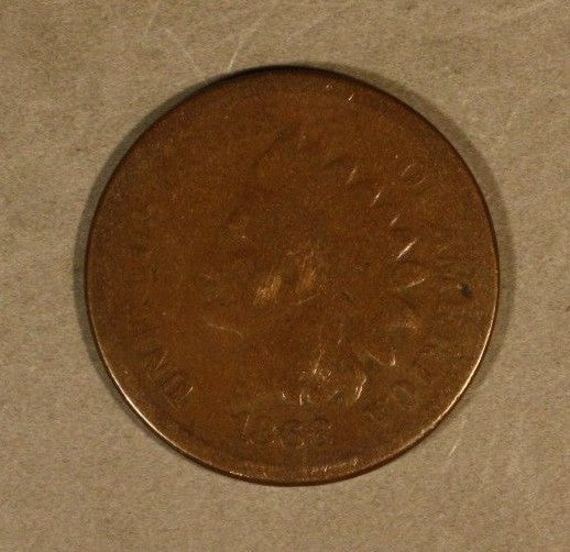 1866 US Indian Head Cent Heavy Circulated