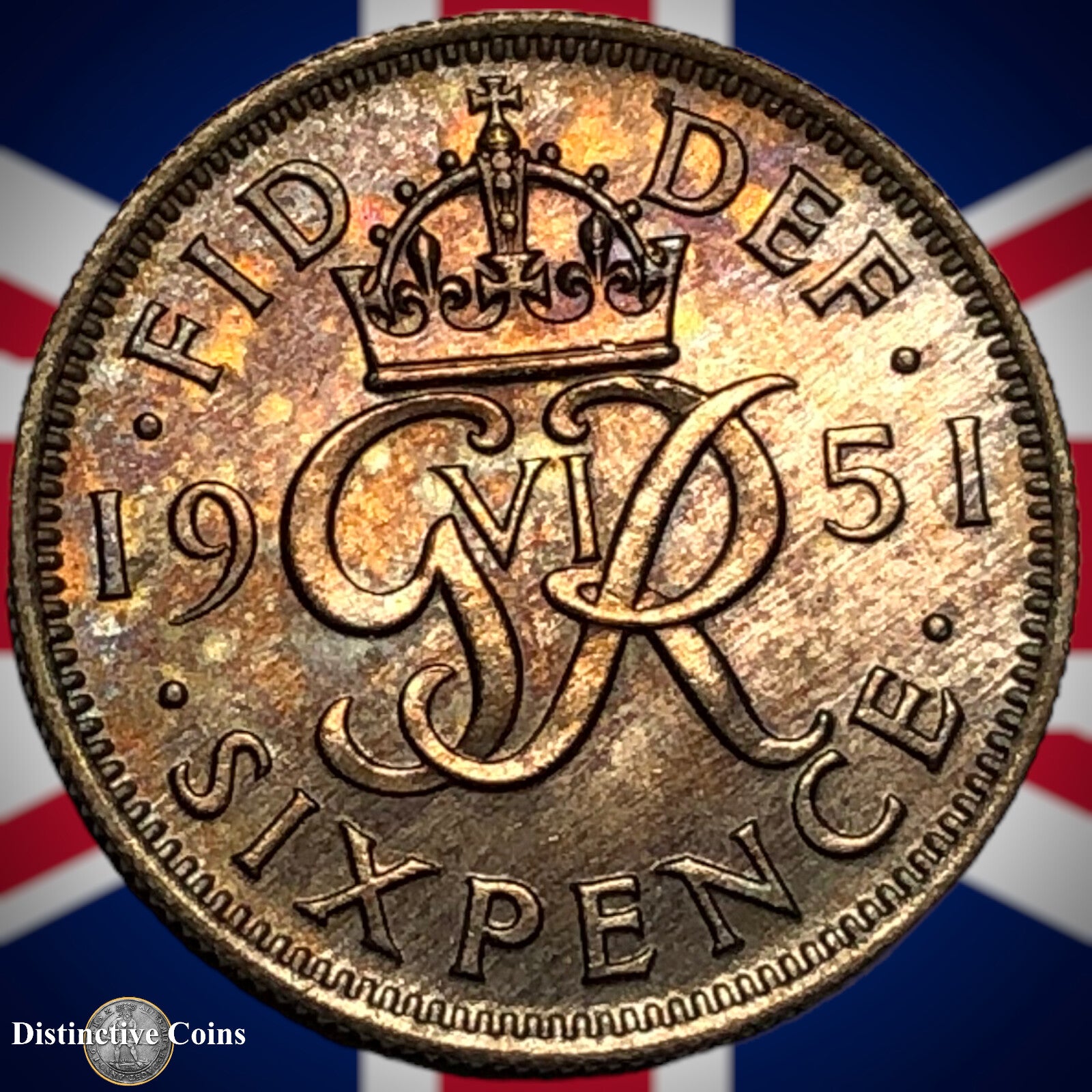 Great Britain 1951 Six Pence GB1780