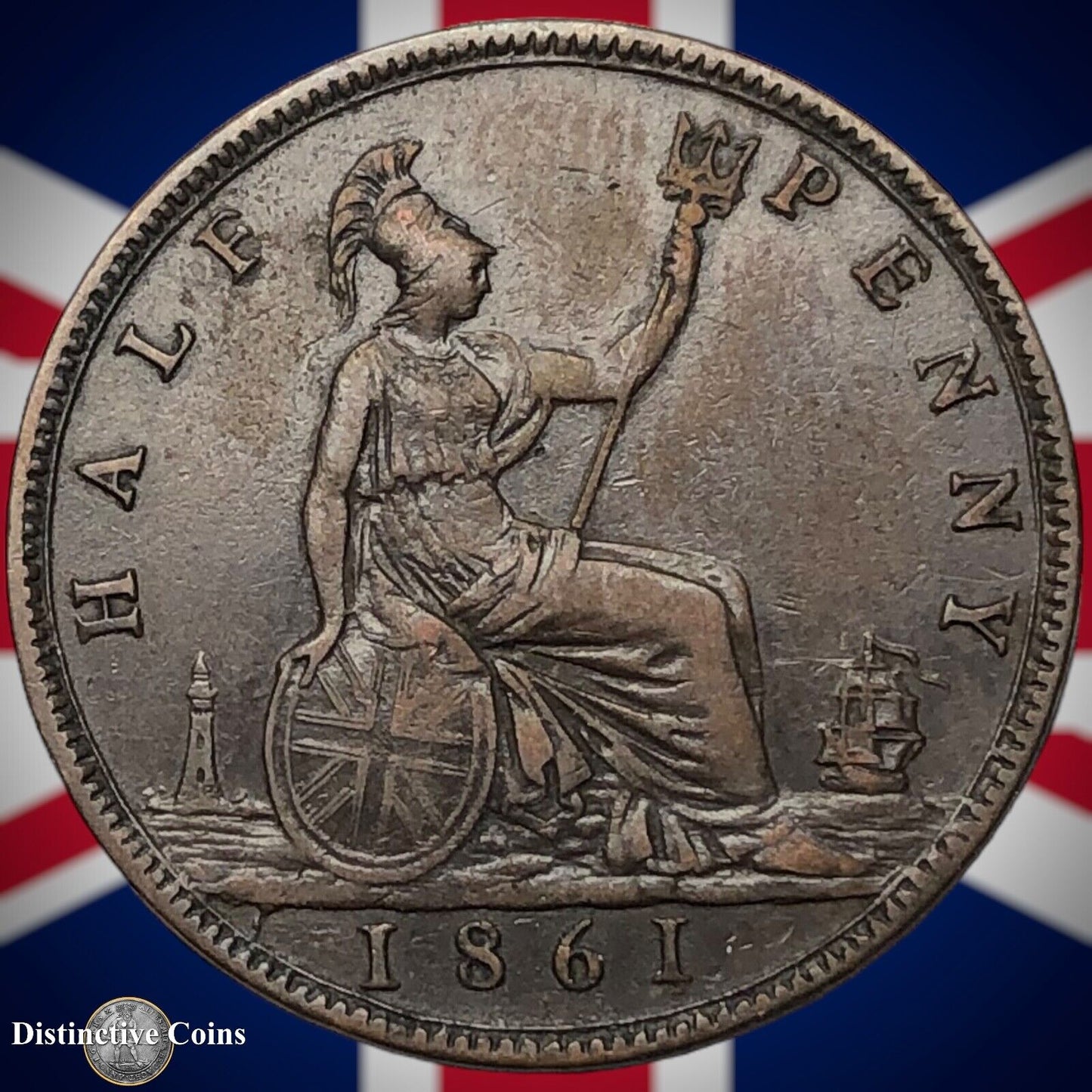 Great Britain 1861 Half Penny 1/2d GB5355