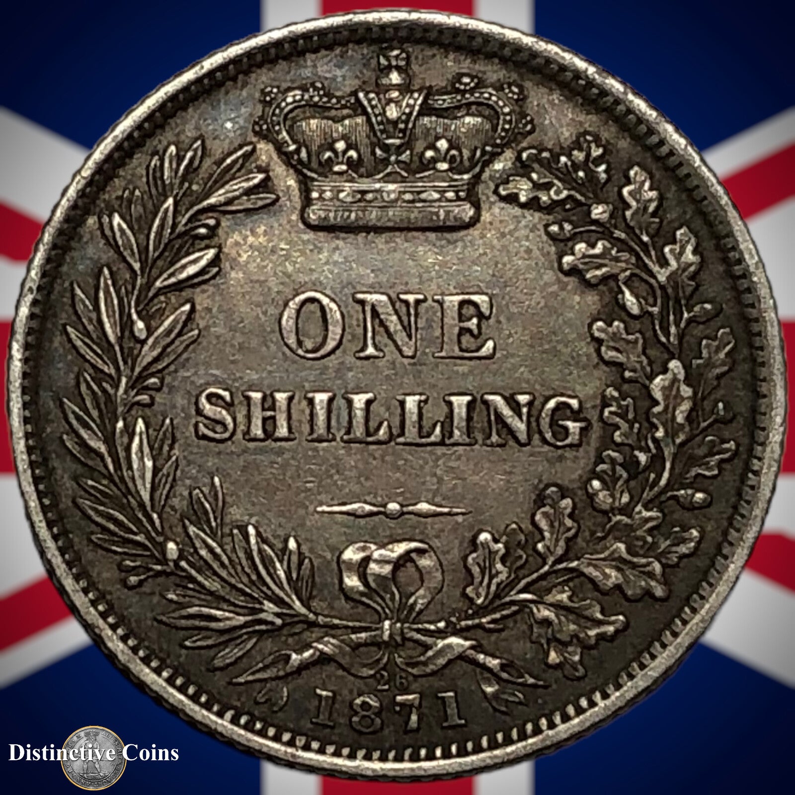 Great Britain 1871 British One Shilling GB0317