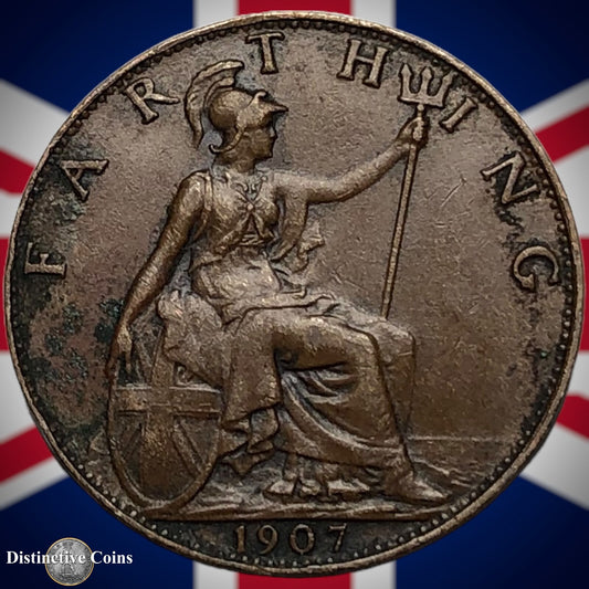 Great Britain 1907 Farthing 1/4d GB4599
