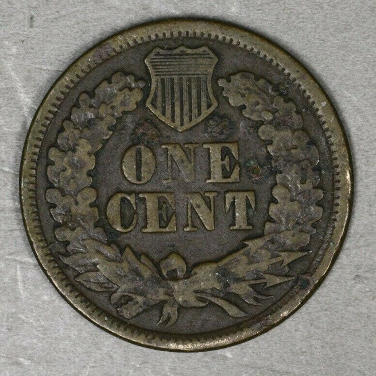 US 1866 Indian Penny Porous Rim Bumps  A2994