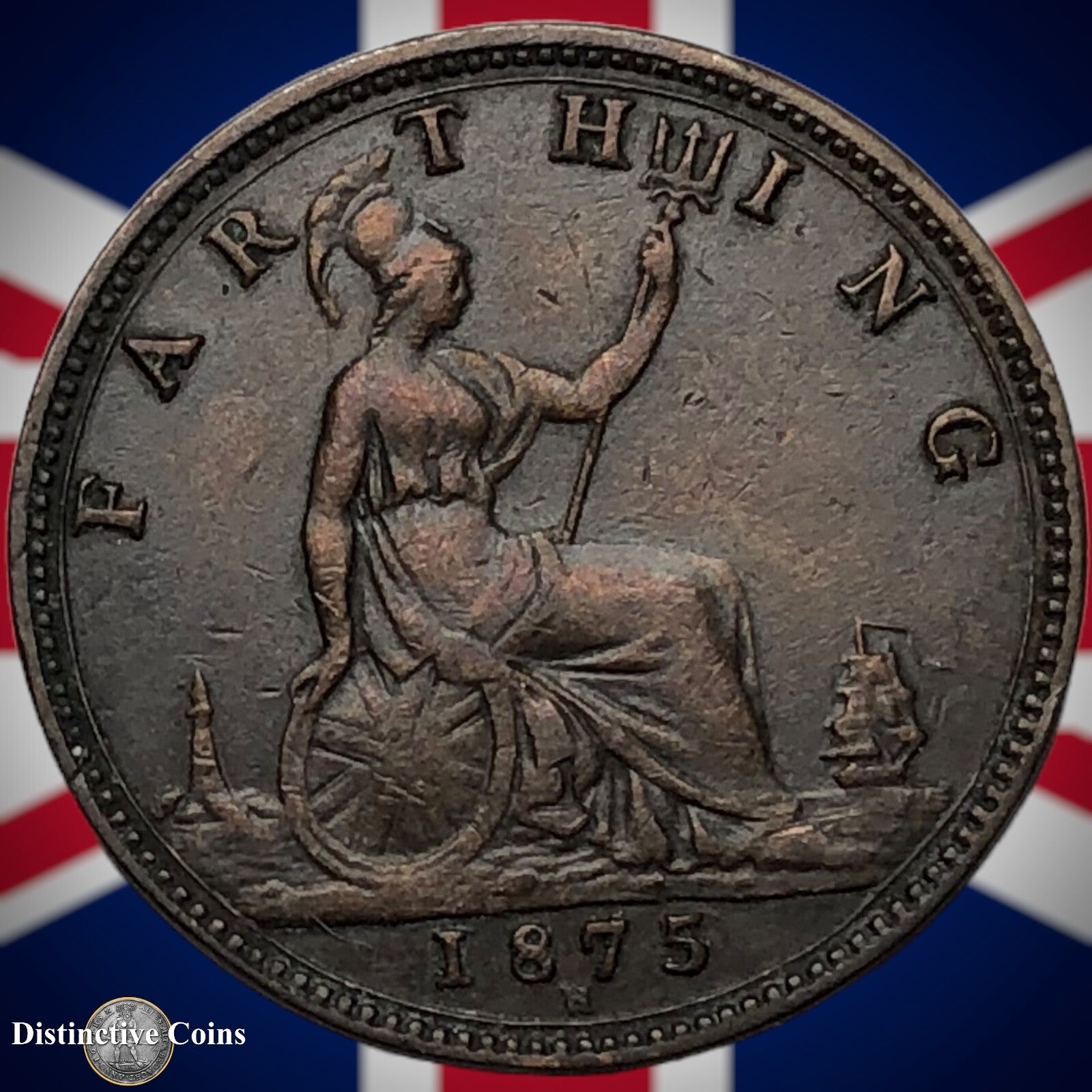 Great Britain 1875 H Farthing 1/4d GB3736
