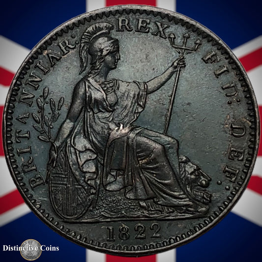 Great Britain 1822 Farthing 1/4d GB3264