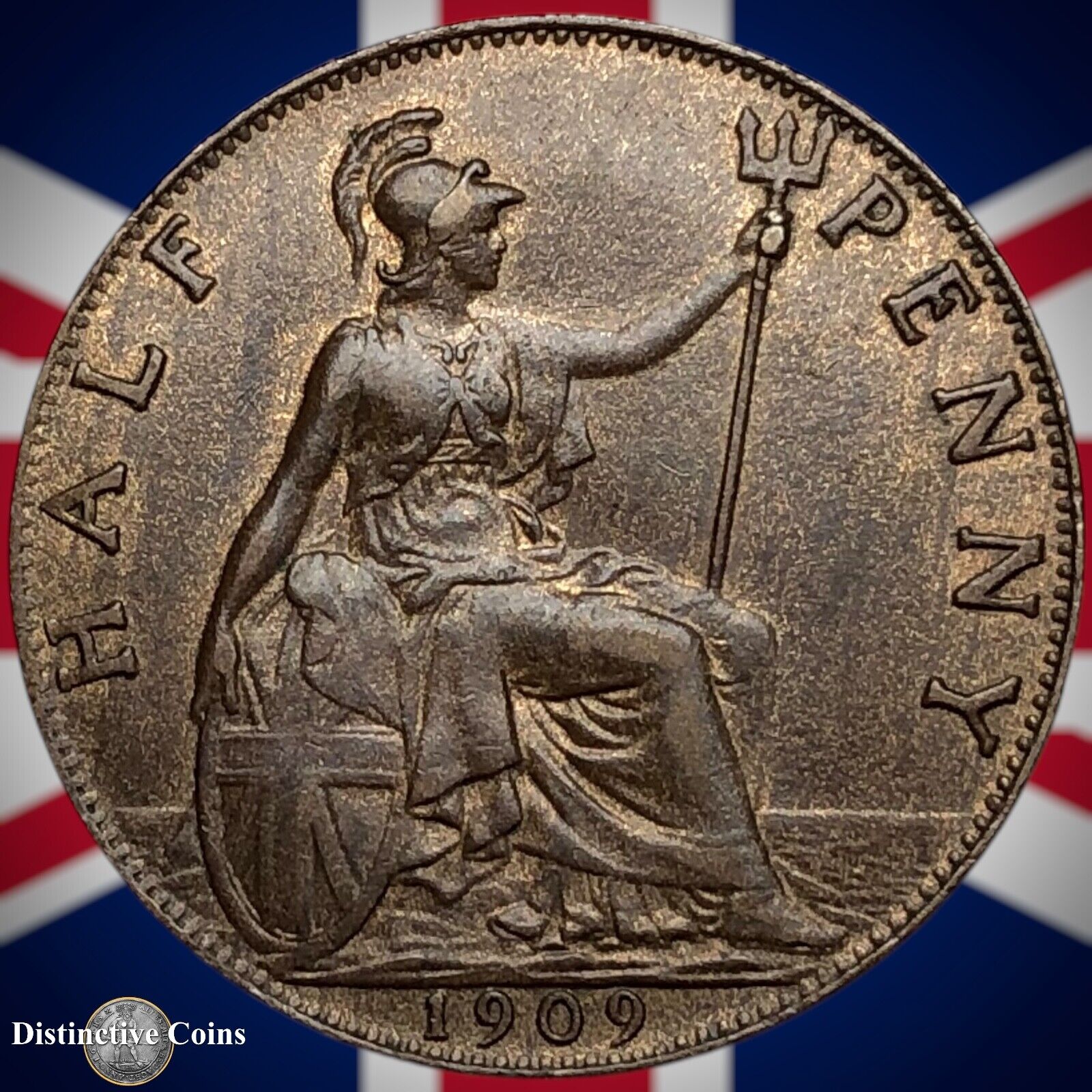 Great Britain 1909 Half Penny 1/2d GB5827