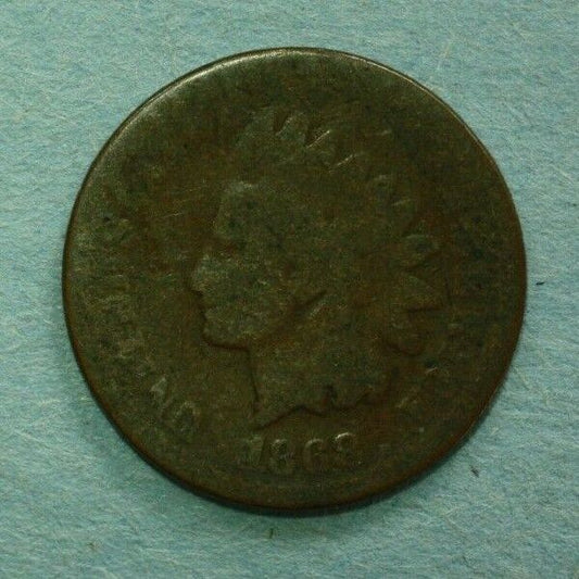 1868 Indian Head Penny Cent United States U024
