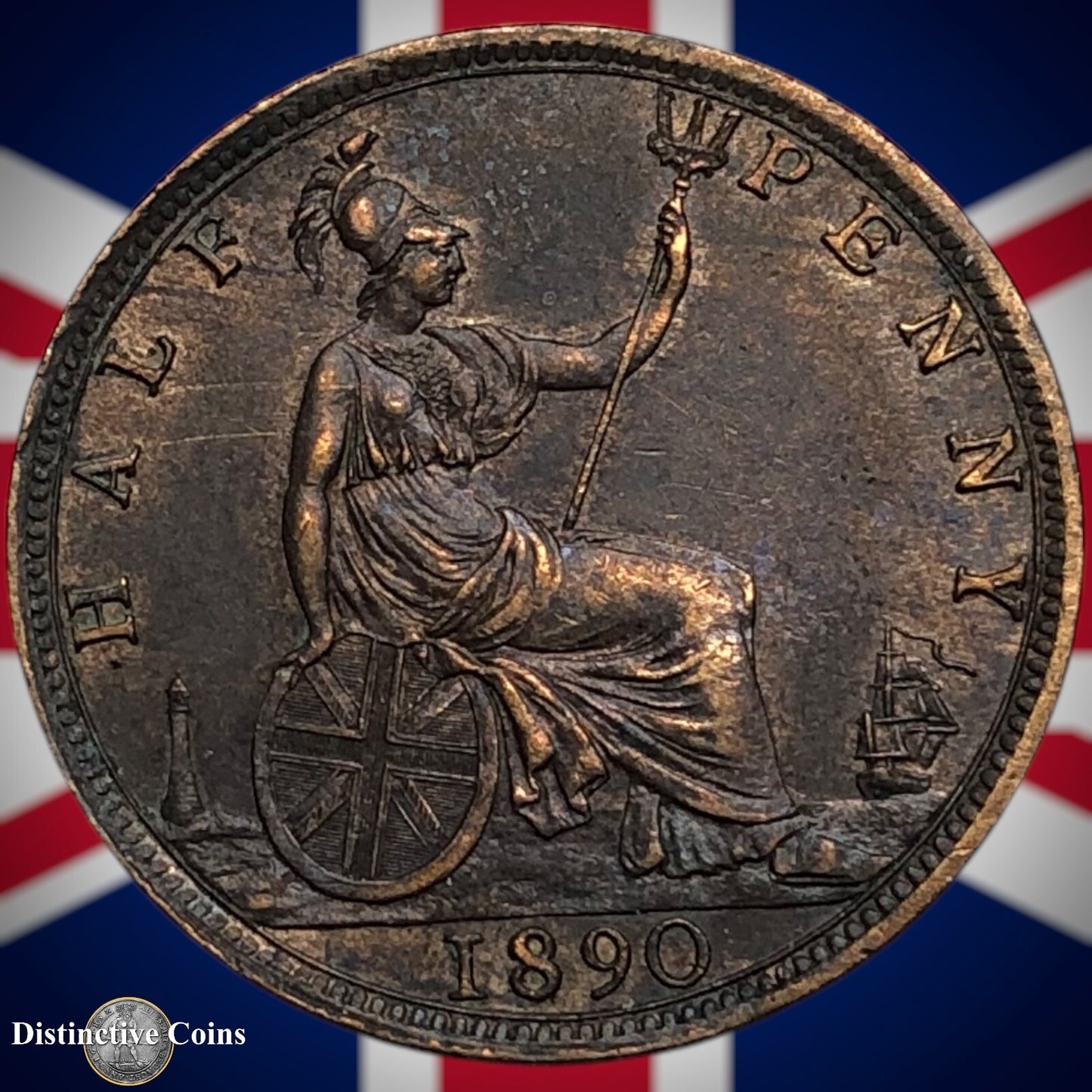 Great Britain 1890 Half Penny 1/2d GB5665