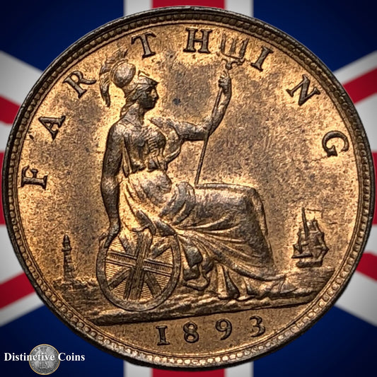Great Britain 1893 Farthing 1/4d GB4365