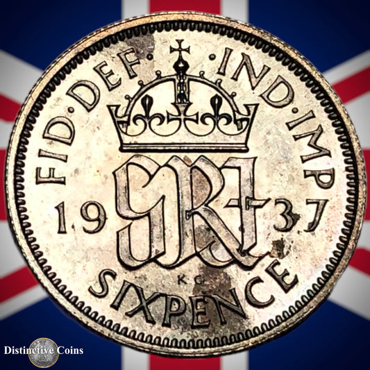 Great Britain 1937 Proof Six Pence GB1719
