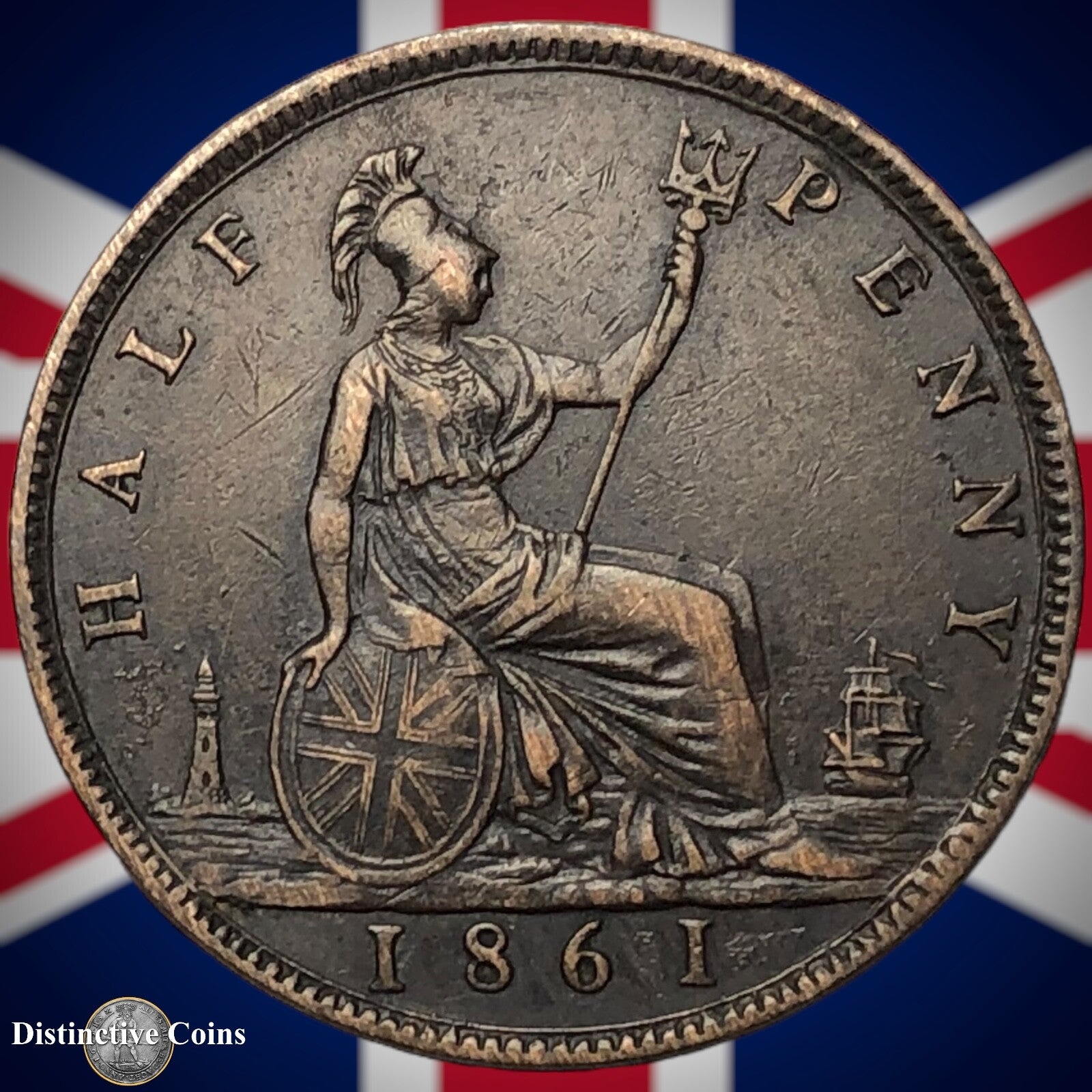 Great Britain 1861 Half Penny 1/2d GB5371