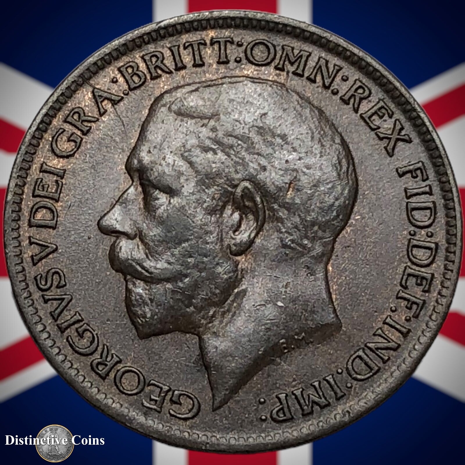 Great Britain 1918 Farthing 1/4d GB4689