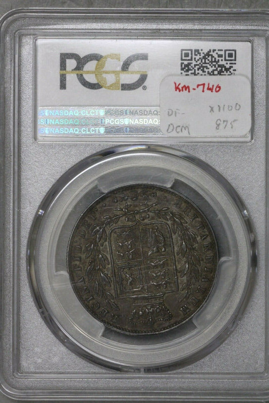 Great Britain 1849 1/2 Crown PCGS XF 45 Large Date  S427