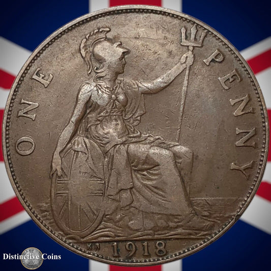 Great Britain 1918 KN Penny 1d GB6892