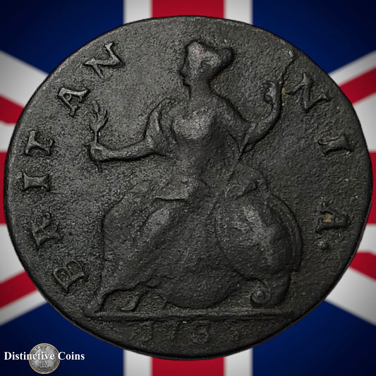 Great Britain 1735 Half Penny 1/2d GB5058