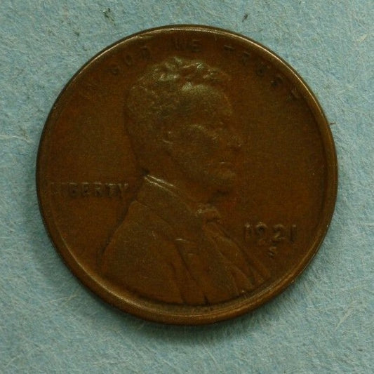 1921 S Lincoln Cent United States U069