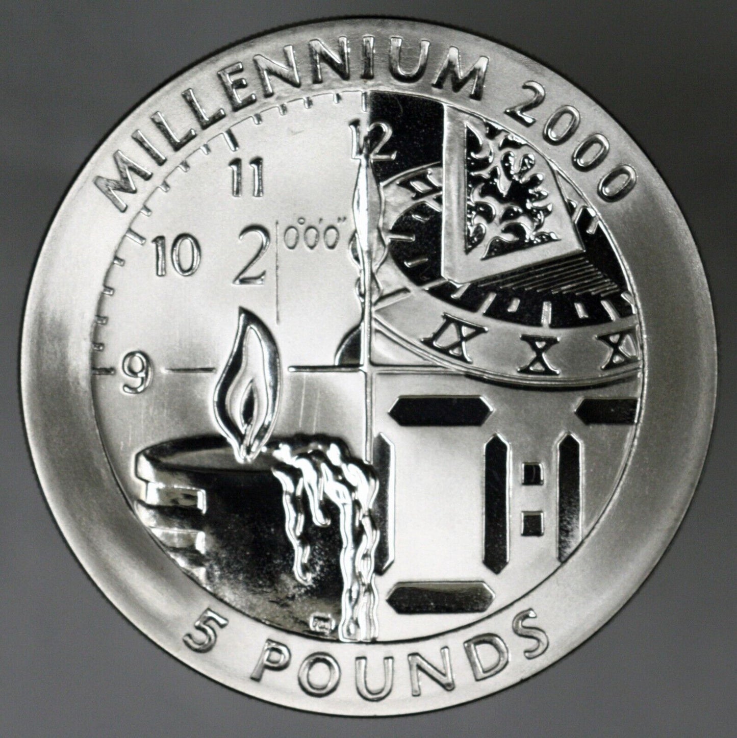 Gibraltar 1999 5 Pounds Millennium 10g Titanium  A3370