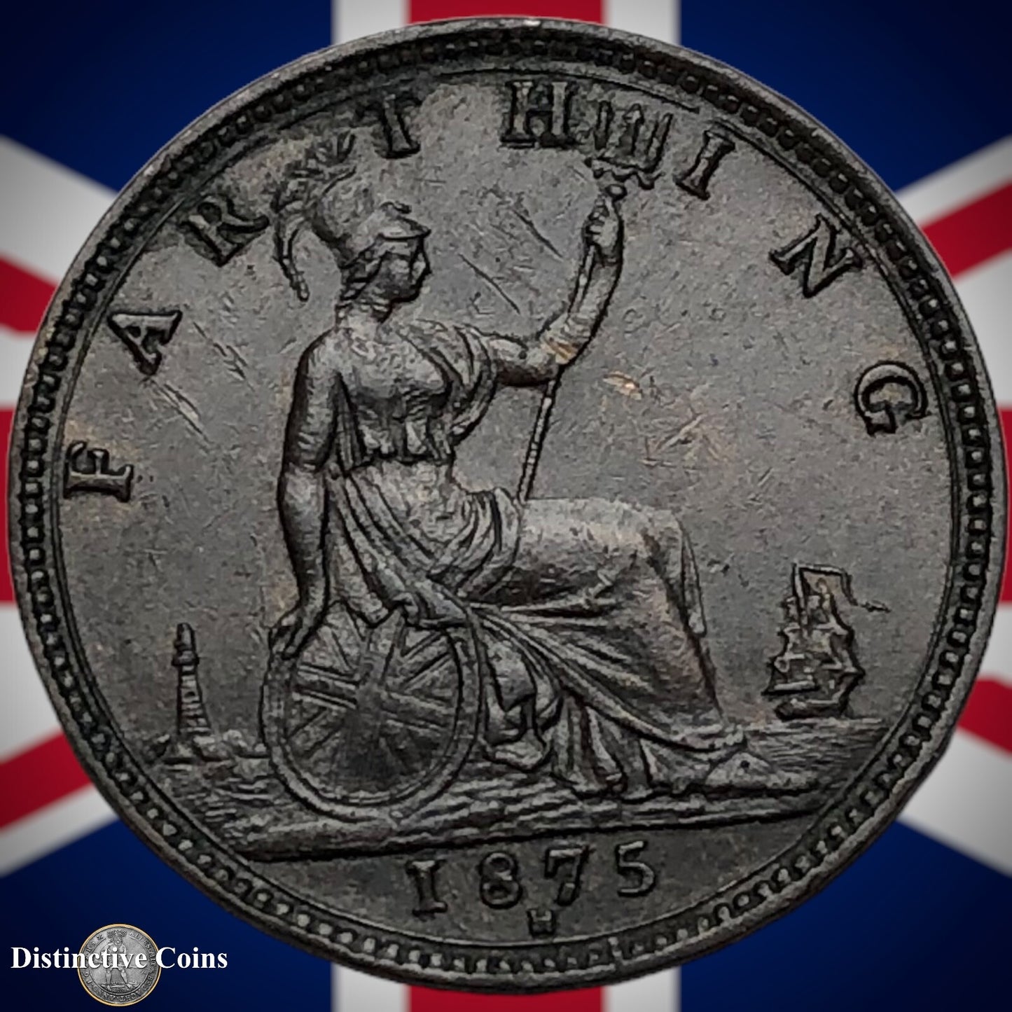 Great Britain 1875 H Farthing 1/4d GB3772