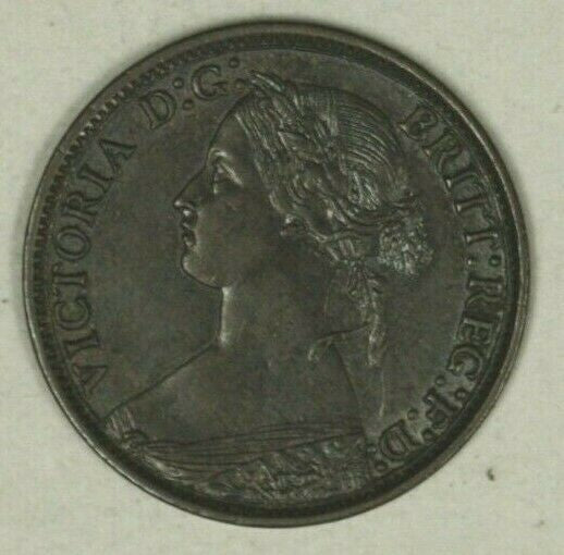 Great Britain Farthing  1866 AU   A2434