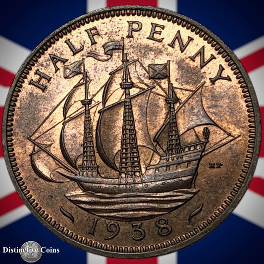 Great Britain 1938 Half Penny 1/2d GB6011