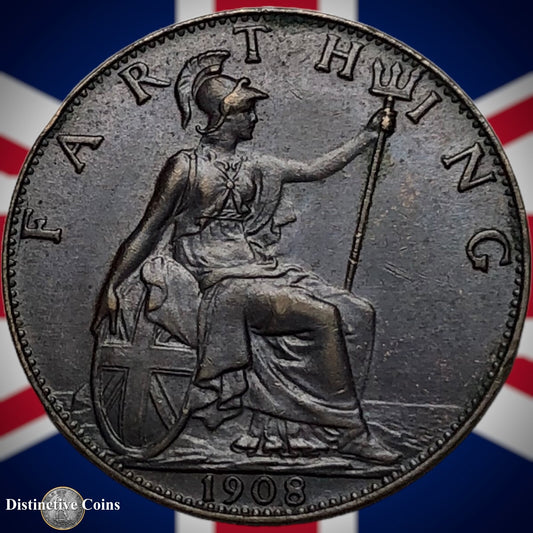 Great Britain 1908 Farthing 1/4d GB4617