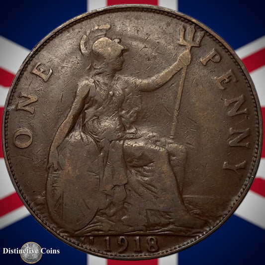 Great Britain 1918 KN Penny 1d GB6884