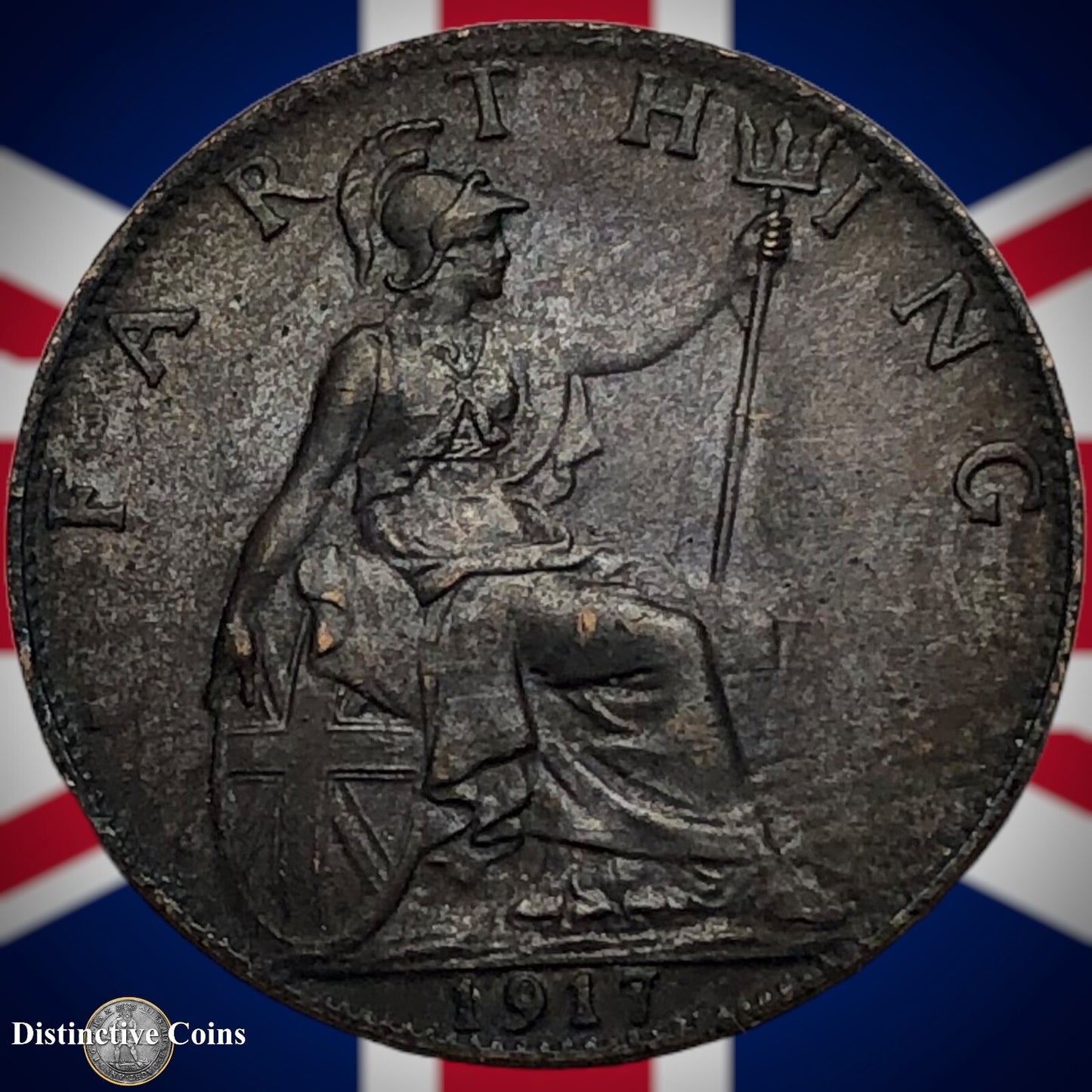 Great Britain 1917 Farthing 1/4d GB4686