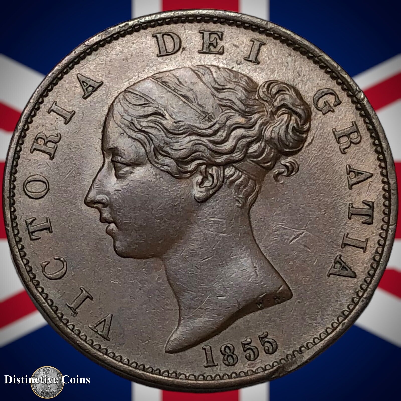 Great Britain 1855 Half Penny 1/2d GB5319