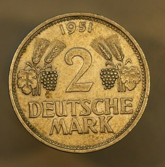 Germany 1951 G  2 Mark   A214