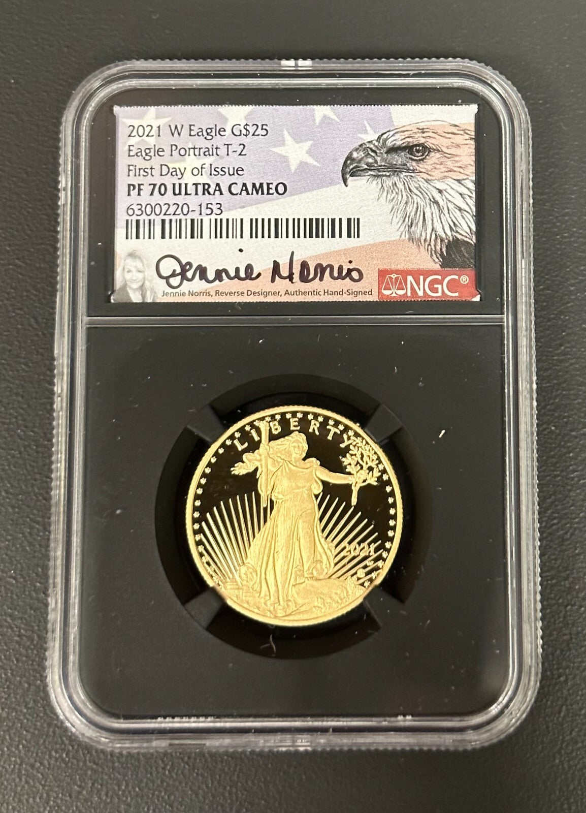 2021 W Gold Eagle Set $5-$50 Type-2 FDOI PF-70 Ultra Cameo Jennie Norris - U003