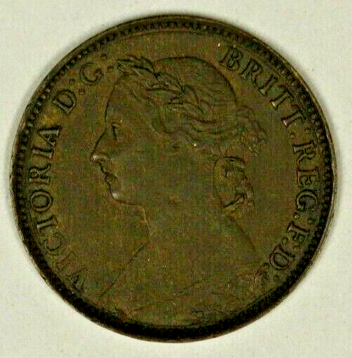 Great Britain Farthing 1893  Choice Brown AU   A744