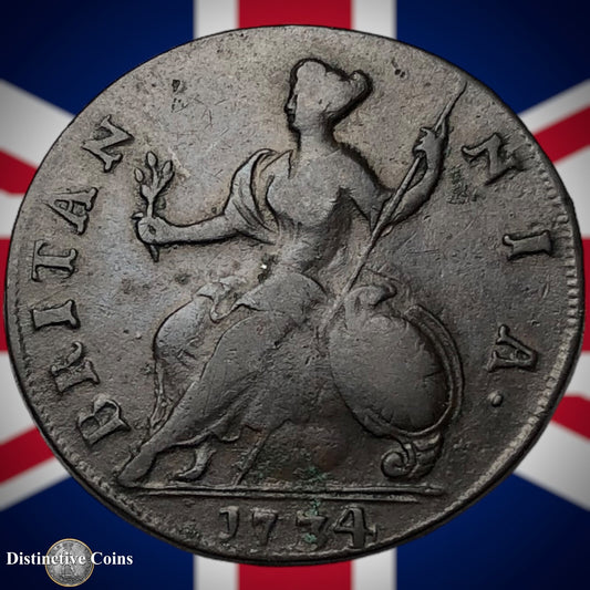 Great Britain 1734 Half Penny 1/2d GB5047