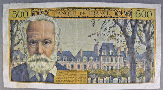 1958 France, Bank of, 500 Francs