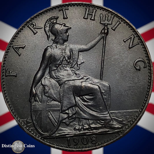 Great Britain 1908 Farthing 1/4d GB4610